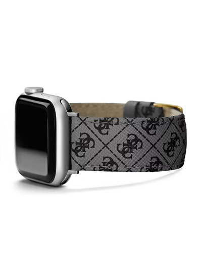 Rrip Guess Quattro G CS2001S2, për Apple Watch, 38-41 mm, i hirtë