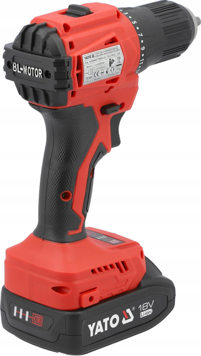 Trapano elektrik pa kabllo Yato WIERTARKO-WKRĘTARKA 18V, 45Nm, 2x2Ah, i kuq