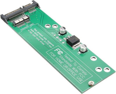 Adapter SATA MicroStorage MSSA7209, për SSD MacBook Air 12+6 pin, jeshil