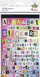 Stickers letre Titanum, 6 fletë, me shkronja edhe numra, 1362 copë
