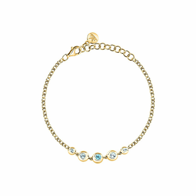 Byzylyk për femra Morellato Semiprecious SAXN12, i artë/ i kaltër