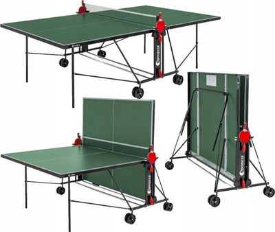 Tavolinë pingpongu Sponeta Hobbyline Outdoor, palosëse, me rrota, jeshile