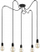 Llampë varëse TK Lighting Qualle 5 1520, 5xE27, metal, e zezë
