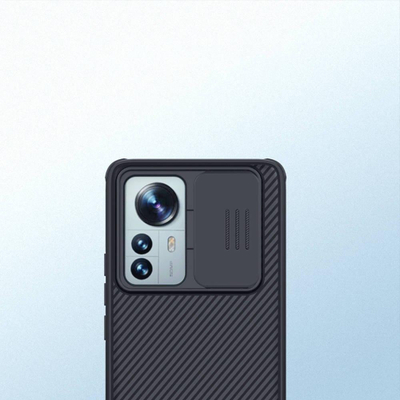 Kapaku i telefonit Nillkin CamShield Pro për Xiaomi 12 Pro, me kapak kamere, ngjyrë e zezë