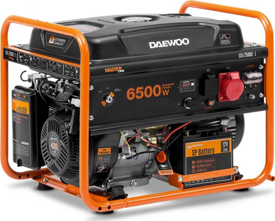Gjenerator me benzinë Daewoo GDA 7500E-3, 6kW, 400V, portokalli