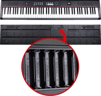Piano digjitale DNA PP 88, 88 taste, USB MIDI, e zezë