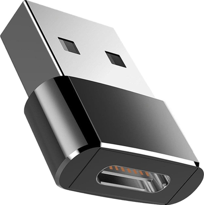 Adapter USB C në USB A 2.0, OTG, ngjyrë e zezë