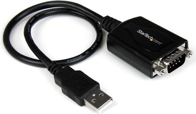 Kabllo StarTech USB-A to DB-9, 0.4m, e zezë