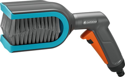 Furçë pastrimi Gardena Cleansystem Blind Brush, për roleta dhe grila, me rrjedhje uji, gri portokalli