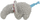 Lodër pelushi për mace Flamingo Elefant, 15 cm, me catnip