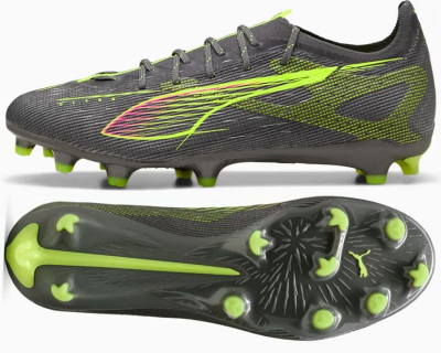 Këpucë futbolli Puma Ultra 5 Pro FG AG, për meshkuj, bar natyral dhe sintetik, gri