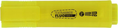 Marker fluoreshent MemoBe Highlighter, majë e pjerrët, i verdhë