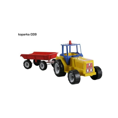 Lodër traktor CHOIŃSKI 039 me rimorkio, plastik, me shumë ngjyra