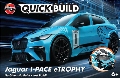 Сет модел автомобил Airfix Jaguar I-Peace Etrophy J6033, Quick Build, 40 делови, разнобоен