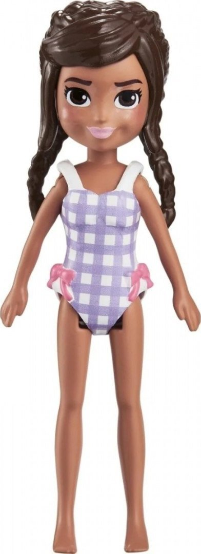 Kukull Polly Pocket Mattel HKV86, set me rroba verore, gjonna plazhi, shumëngjyrëshe