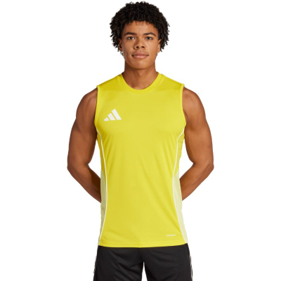 Маица без ракави Adidas Tiro 25 Competition, машка, полиестер, бела