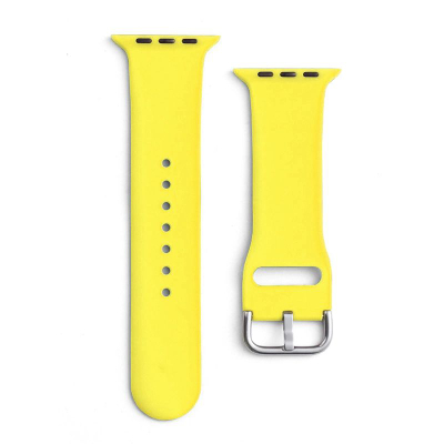 Rrip silikoni APS për Apple Watch 8, silikon i butë, me kopëse, i verdhë