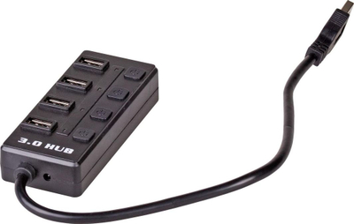 USB Hub Akyga, me 4 porta USB-A 3.0, i zi