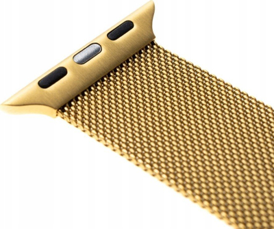 Rrip ore FIXED Mesh Strap për Apple Watch 42/44/45mm, metalik, ngjyrë gold