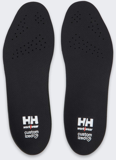 Shtroja këpucësh Helly Hansen Medium Dynamic Arch, 40-41, me xhel tek thembra, ngjyrë lime e errët
