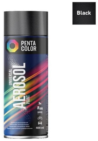 Bojë sprej Pentacolor AER PENTA Glossy Black R 9005, 400ml, e zezë me shkëlqim