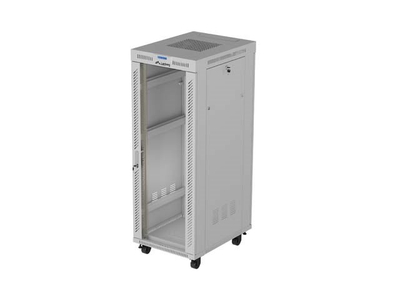 Kabinet serverik Lanberg 19" V2, 32U, 600x800, me derë xhami, gri