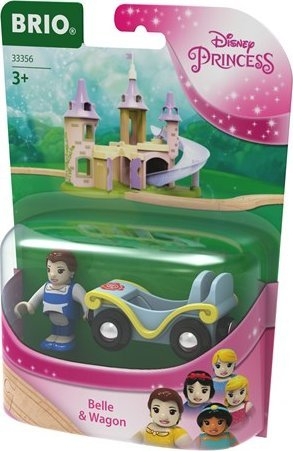 Lodër tren Brio Disney Princess Belle and Wagon, 2 pjesë, për kalamaj 3+, shumëngjyrëshe