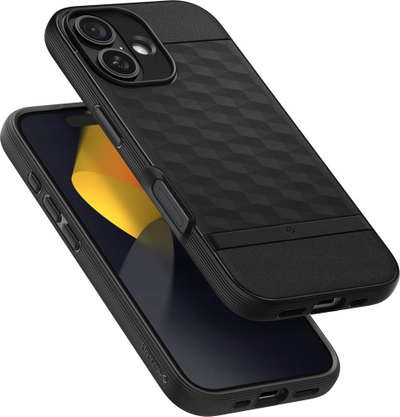 Mbulesë telefoni Caseology by Spigen Parallax MagSafe për iPhone 16, profil i hollë, e zezë matte
