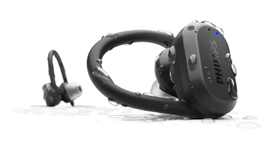 Dëgjuese Buds Philips TAA7306BK/00, wireless sport IPX5 Mic, të zeza