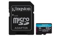 Kartë microSD Kingston Canvas Go Plus, 512GB, CL10 UHS I, e zezë