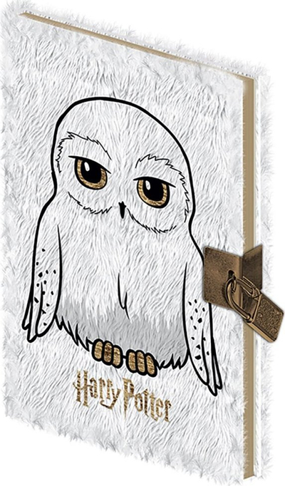 Fletore me kapak të fortë Pyramid International Harry Potter Fluffy Hedwig, A5, me çelës