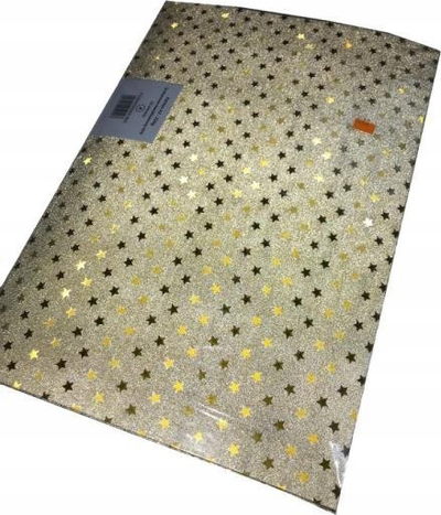 Декоративен картон Cardstock A2, 220g, сјаен металик, злато, 20 листови