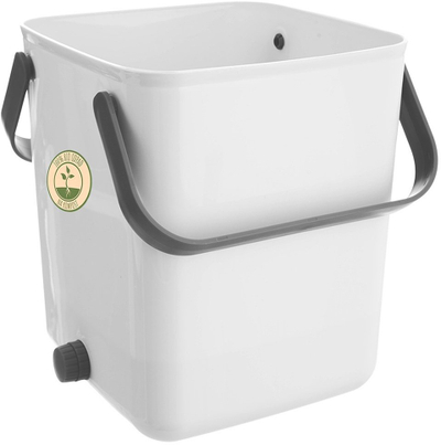 Kosh kompostimi kuzhine Amer Box, 10L, me kapak, i bardhë