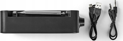 Radio portabile Nedis DAB+/FM, 3.6W, me orë e alarm, e zezë