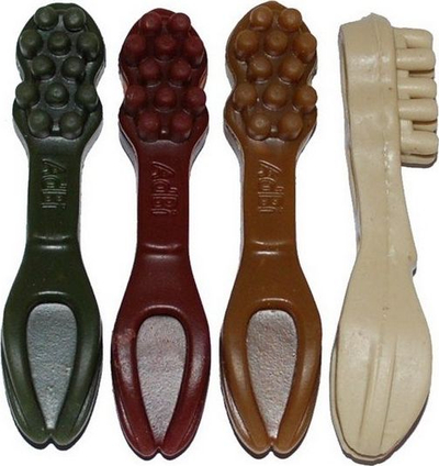 Shujta dhëmbësh për qen ADBI Brush Mix, 30 copë, me erë mishi dhe mente, shumëngjyrëshe