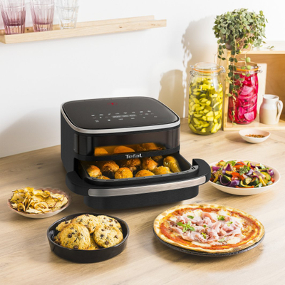 Fritezë ajri Tefal Easy Fry XL Surface FW4018E0, 2200W, digjitale, e zezë
