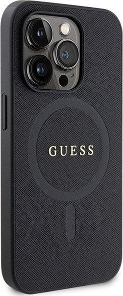 Futrollë telefoni Guess GUHMP14LPSAHMCK, për iPhone 14 Pro 6.1", MagSafe, e zezë