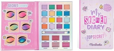 Set grim Martinelia Super Girl My Secret Diary, paletë 16 nuanca, 6 lip gloss me shkëlqim, shumëngjyrësh