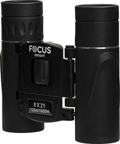 Binokulla Focus Optics Focus Bright 8x21 JL28-0821, prizma BK-7, të vogla, të zeza