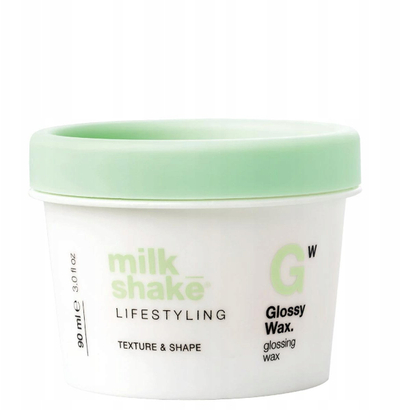 Vaks flokësh Milk Shake Glossy Wax, për teksturë edhe shkëlqim, 90ml, e bardhë