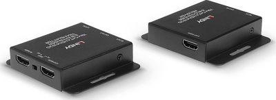 Sistem transmetimi HDMI Lindy I/O Extender 38208, 4K, deri 50m CAT6, i zi