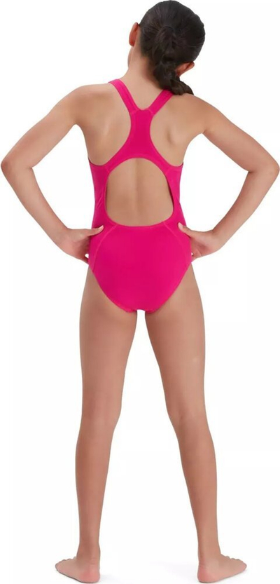 Kostum banje njëpjesësh për goca Speedo Eco Endurance+ Medalist, që nuk e ha klori, rozë