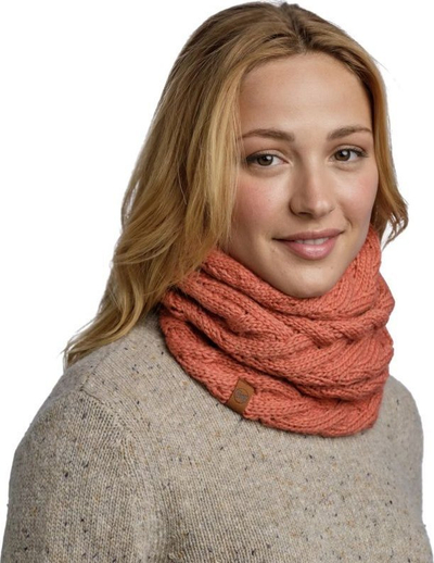 Shall qafe Buff Caryn Knitted Fleece Neckwarmer, PrimaLoft, për goca, salmon