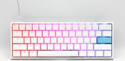 Tastierë gaming Ducky One 2 Pro Mini White Edition, Gateron Yellow, RGB LED, e bardhë
