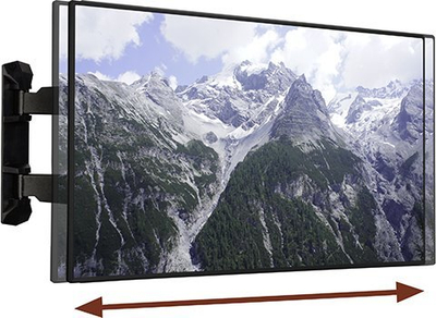 Mbajtëse muri për TV B-Tech, VESA 600 x 400, me anshim dhe rrotullim, e zezë