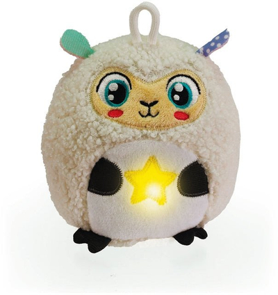 Dritë nate për fëmijë Clementoni Baby Twinkle Twinkle Little Sheep, me melodi relaksuese, qengj, e bardhë
