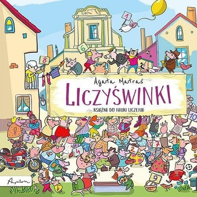 Libër për fëmijë Apilon Liczyswinki, mësim numrash 1 10, karton i fortë, shumëngjyrësh