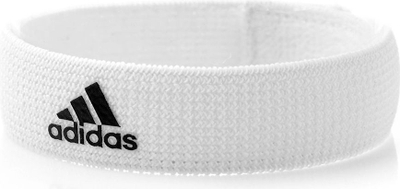 Rrip fiksues për këmë Adidas 604432, set 2 copë, elastik, i bardhë