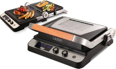 Електричен грил Lauben Contact Grill 2000SB, 2000W, површина 1500 cm², црн