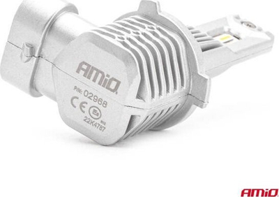 Llamba LED feneri Amio X1 HB3 9005 HIR1 9011 H10, 6500K, 12V, gri